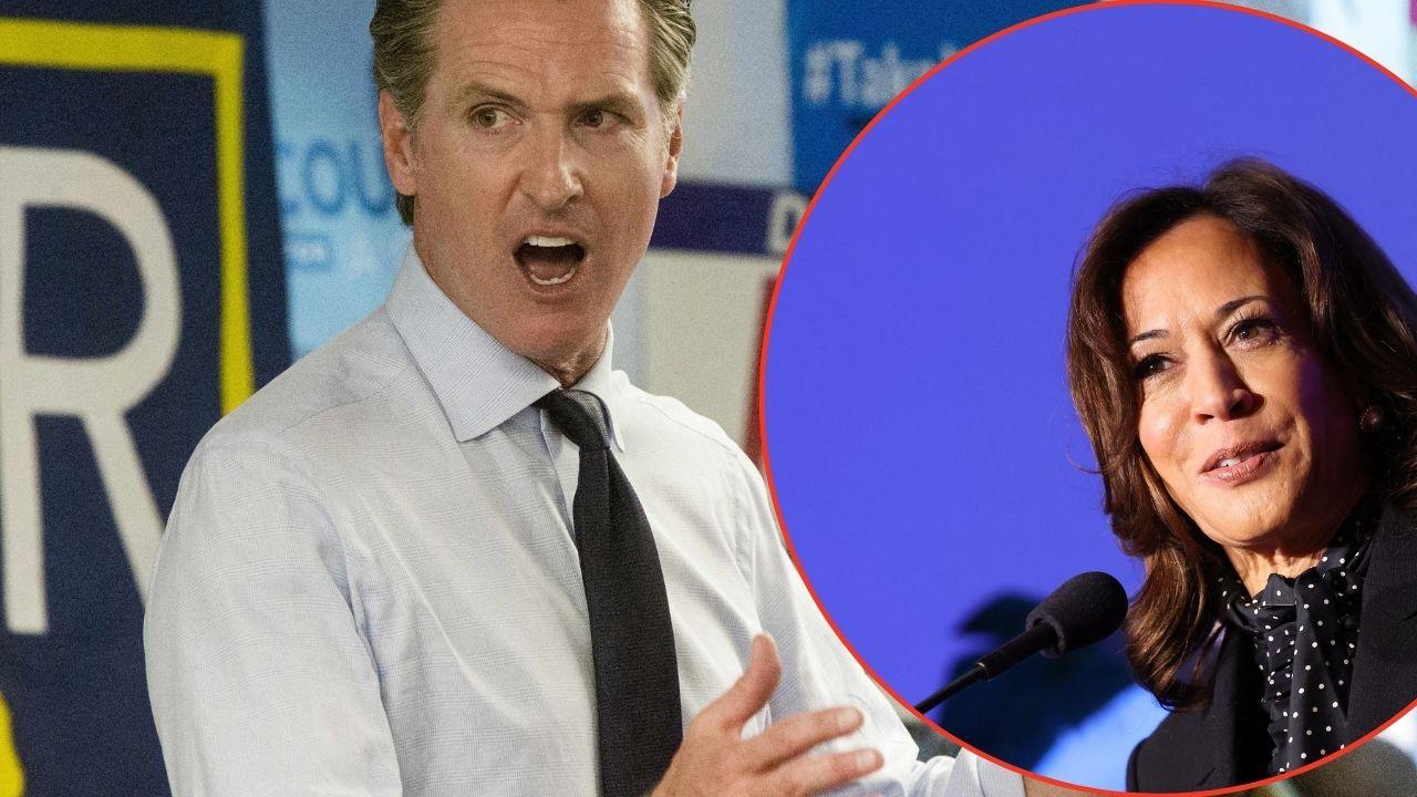 Photo of Kamala Harris, Gavin Newsom