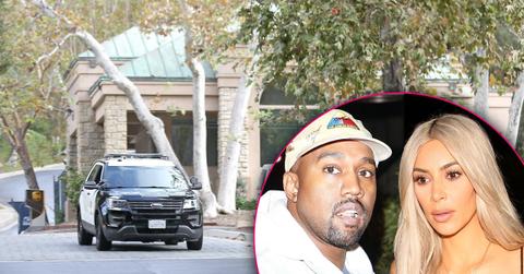 //kim kanye robbery mansion cops arrive pp