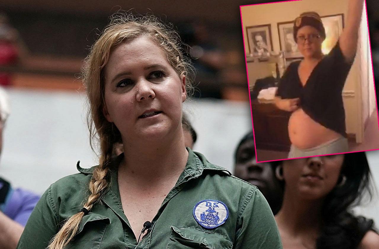 Amy Schumer Pregnant Baby Bump After Hospitalization