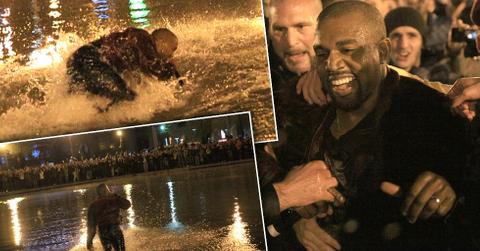 Kanye West Jumps Lake Armenia