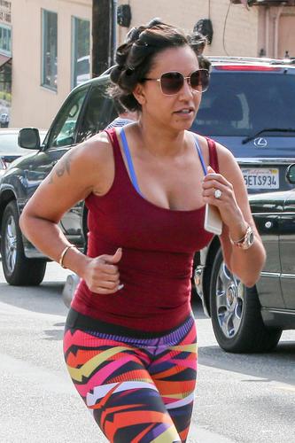 Busty Mel B Goes On All-Natural Workout In L.A.