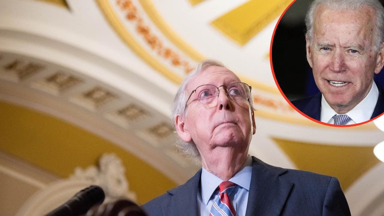 Photo of Mitch McConnell, Joe Biden