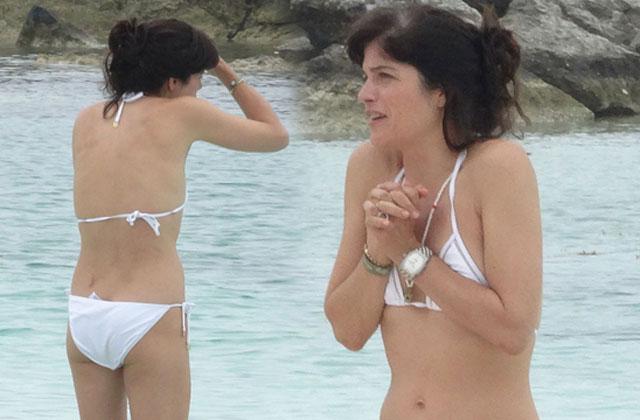 //Selma Blair Bikini White Cold pp