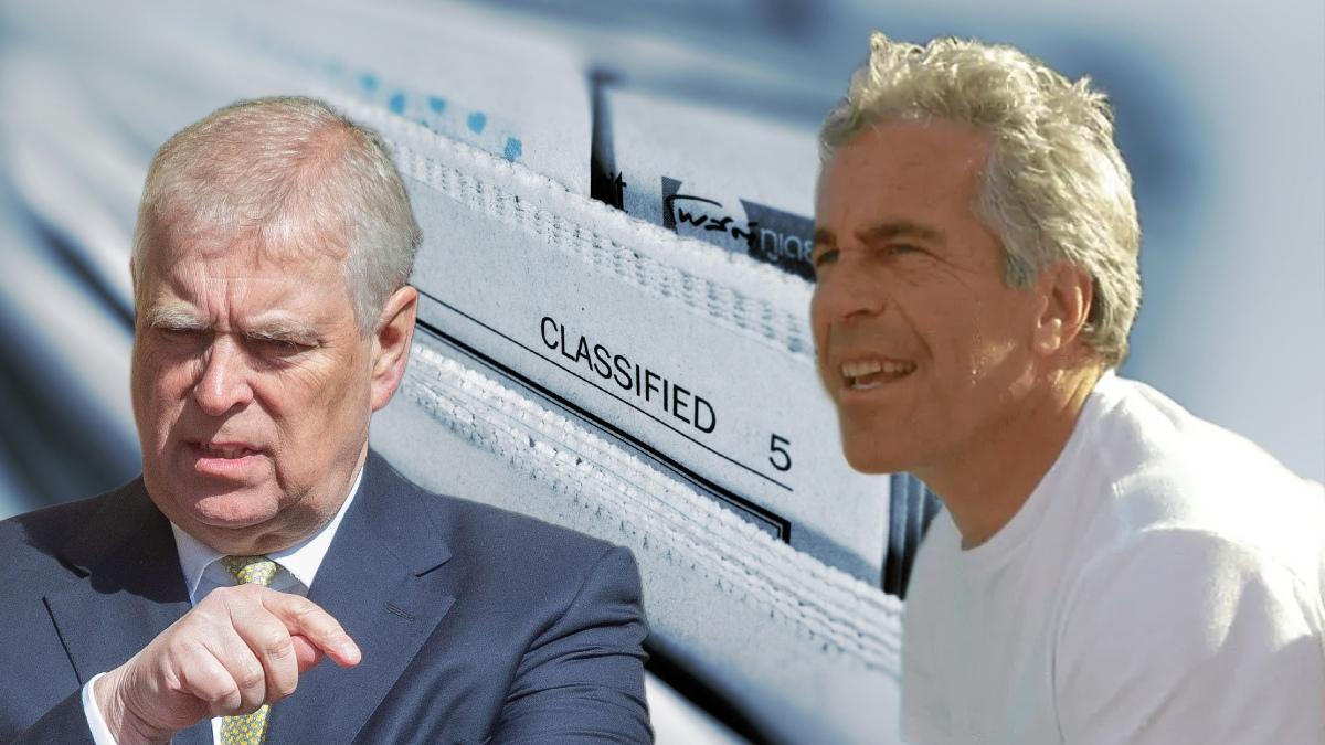 Photo of Andrew Windsor and Jeffrey Epstein