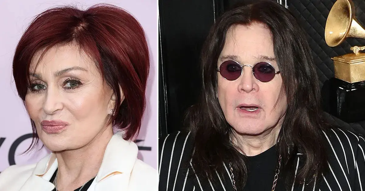 Split photo of Sharon and Ozzy Osbourne