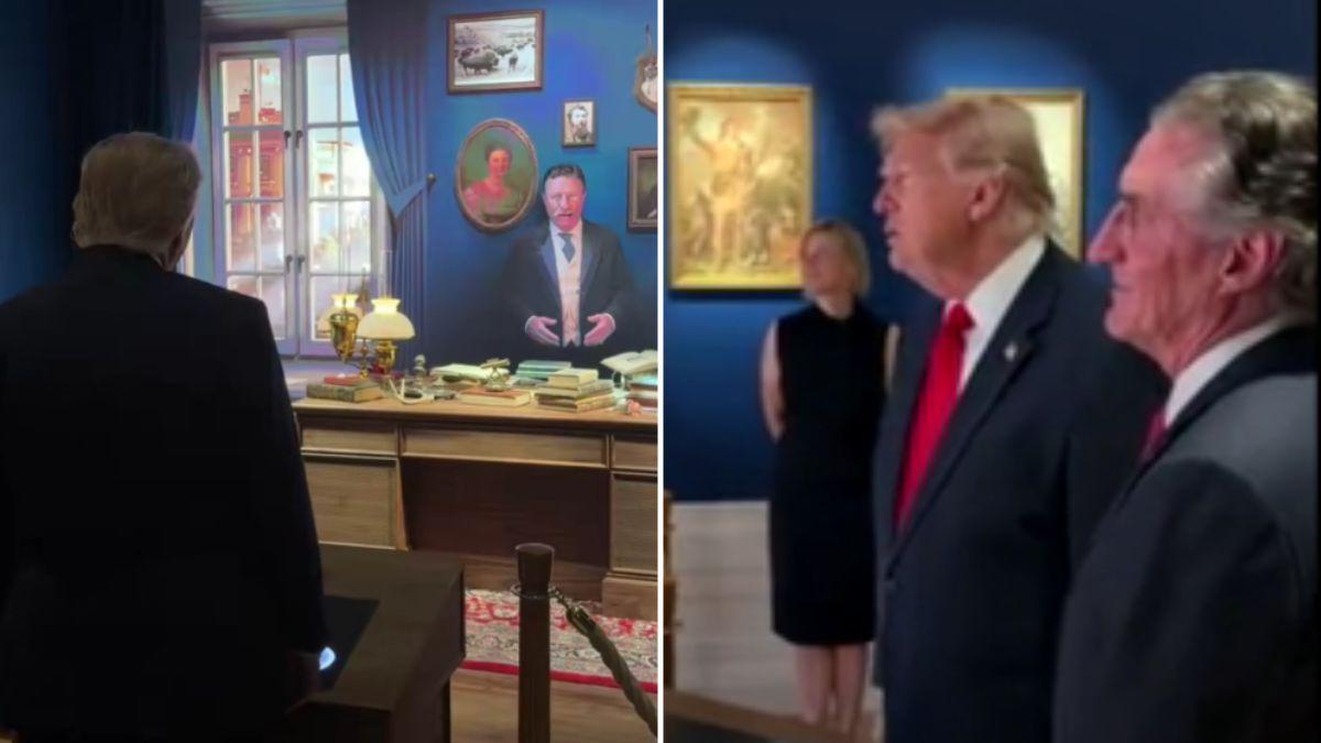 Tump told the fake Teddy it was a pleasure to be with him.