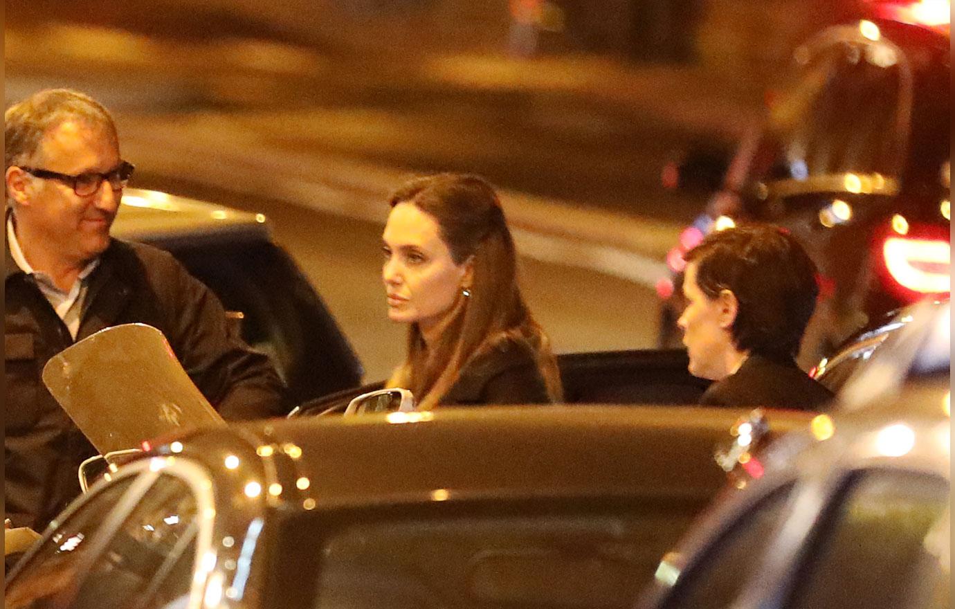 Angelina Jolie Sees Jackie Bisset While Maddox In College