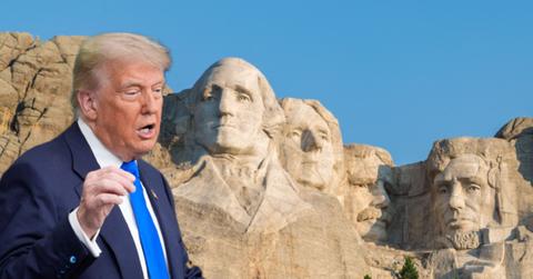 Composite photo of Donald Trump on Mount Rushmore