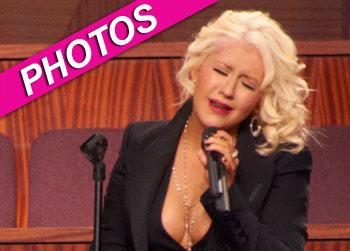 //christina aguilera etta james funeral post