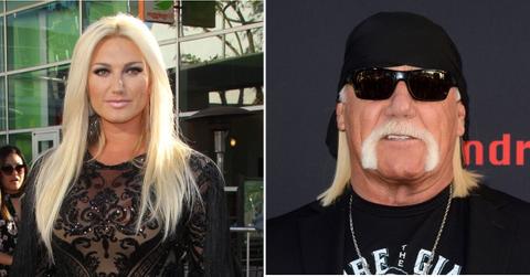 split photo of brooke hogan and hulk hogan
