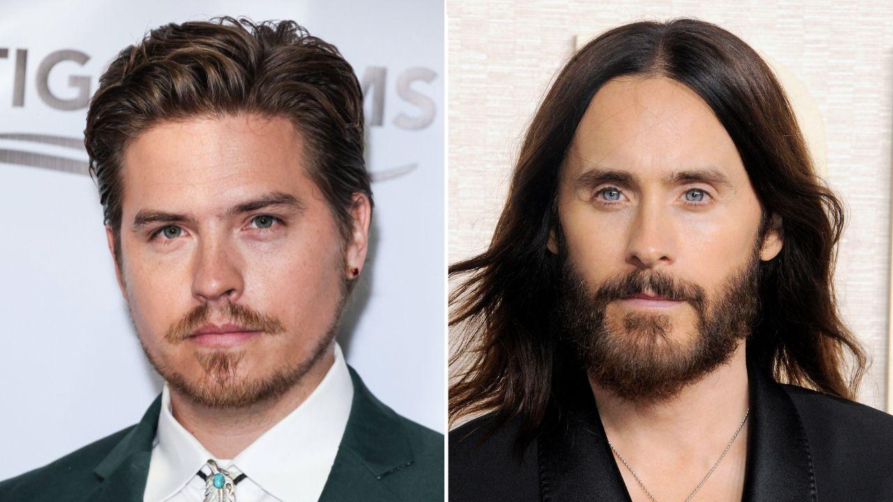 A photo of Dylan Sprouse alongside a photo of Jared Leto