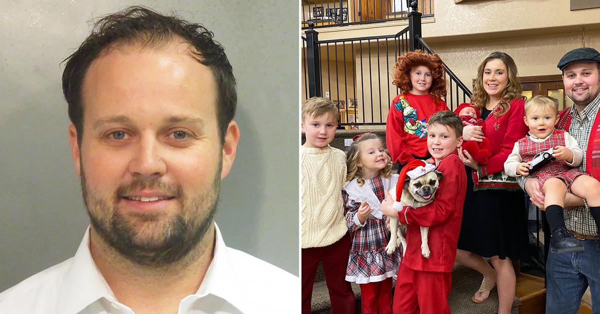 josh duggar wife anna kids christmas party family alone jail r