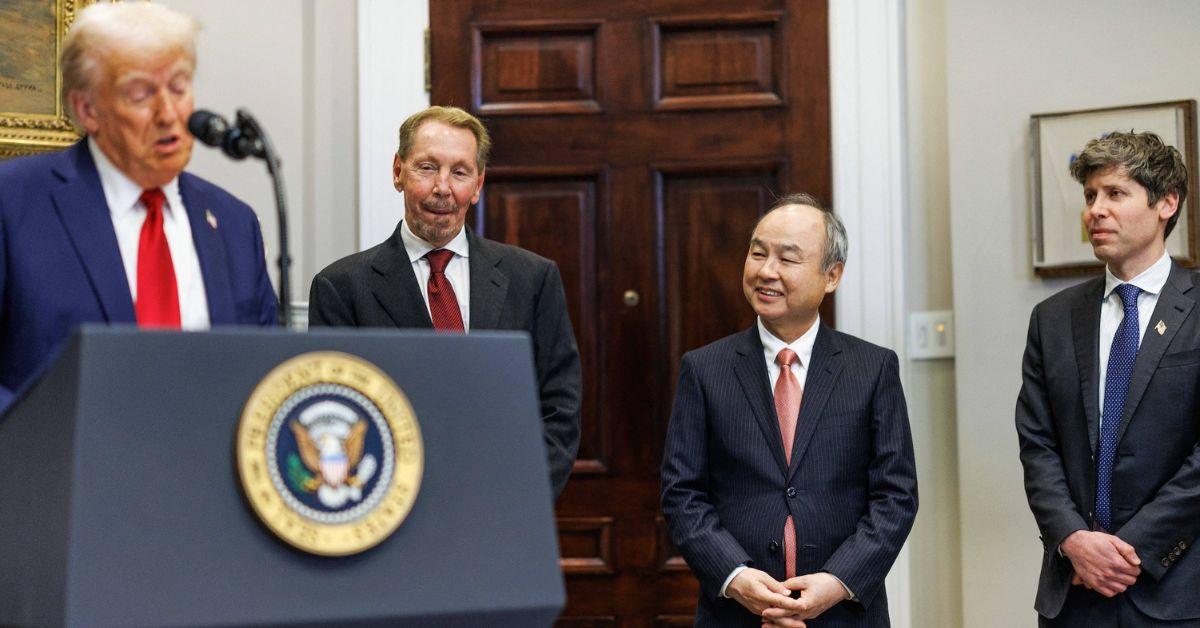 Photo of Donald Trump, Larry Ellison