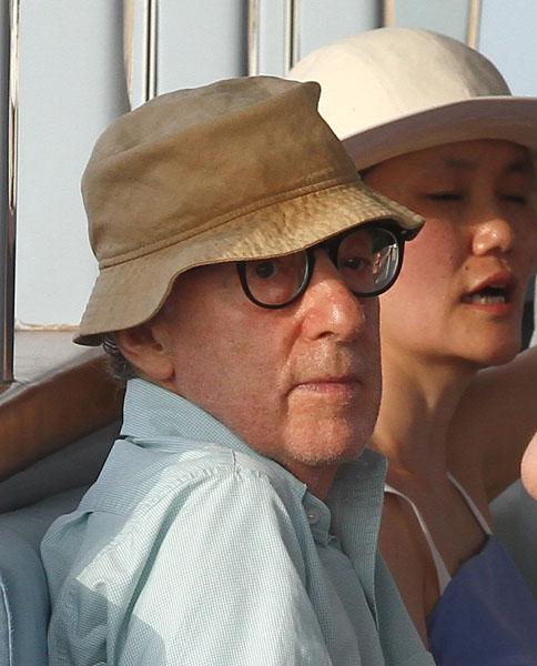 Woody Allen and his wife Soon-Yi Previn in St Tropez