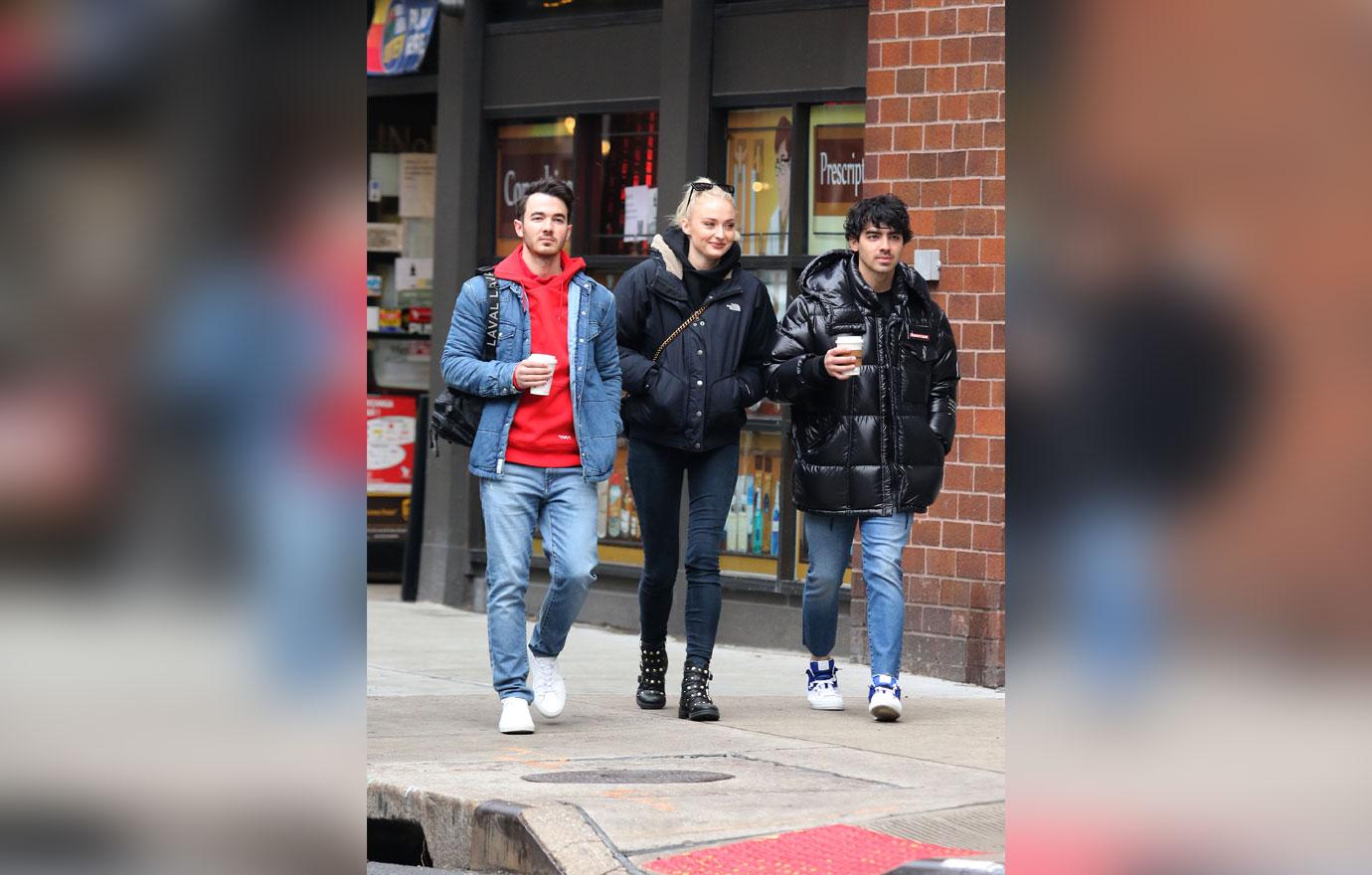 Sophie Turner Hangs With Fiance Joe Jonas And Brother Kevin