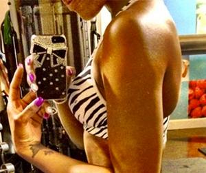 //porsha stewart work out not pregnant instagram tall