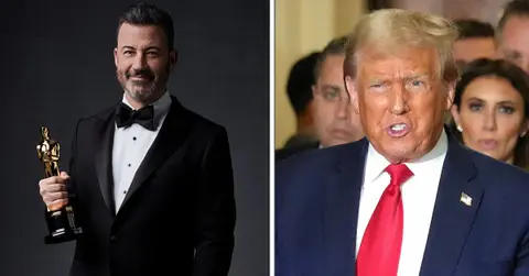 Photo of Jimmy Kimmel, Donald Trump
