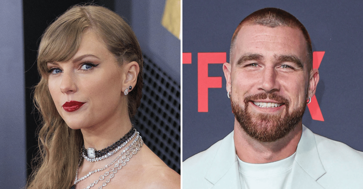 Composite photo of Taylor Swift, Travis Kelce