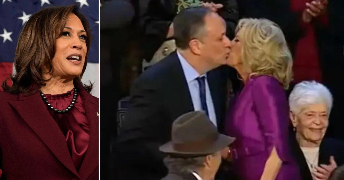 Kamala Harris Says She Hasn't Seen Video Of Husband & Jill Biden Kissing