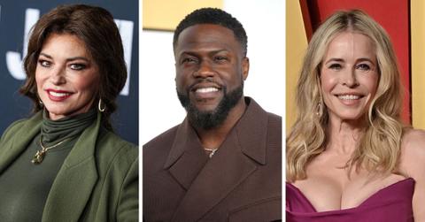 Composite photo of Shania Twain, Kevin Hart, and Chelsea Handler.