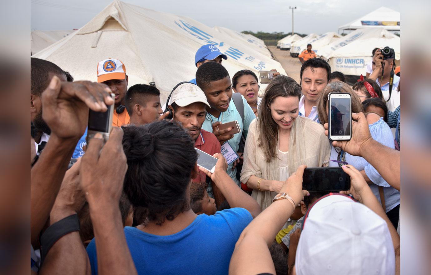 Angelina Jolie Visits Refugee Camp