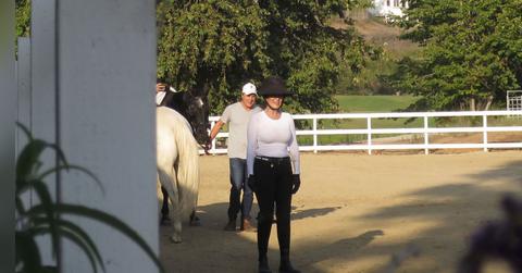 //lisa vanderpump goes horseback riding pp