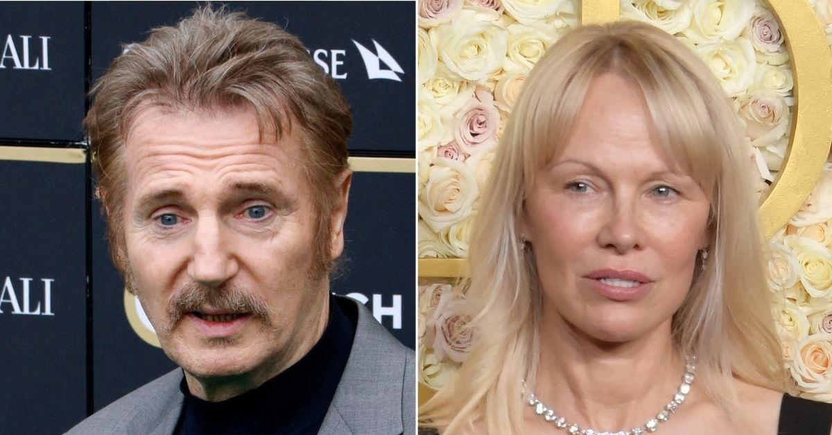 picture of Liam Neeson and Pamela Anderson 