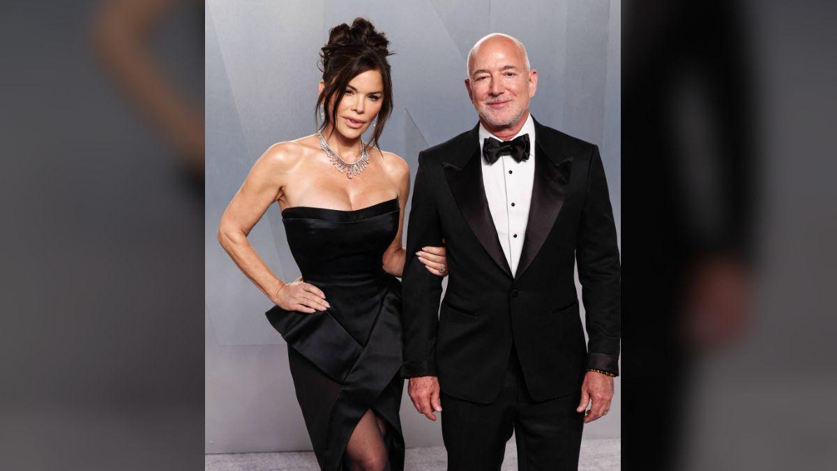 Photo of Lauren Sánchez and Jeff Bezos