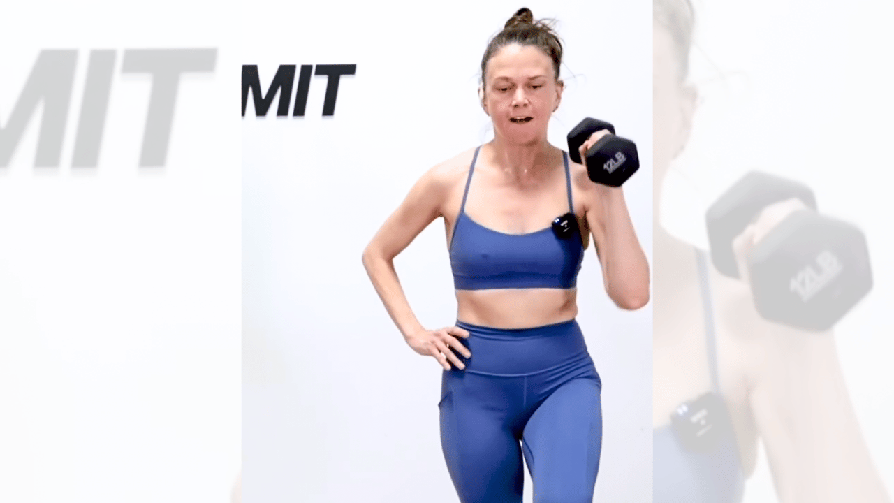 She also working out to walk down the aisle with Jackman.