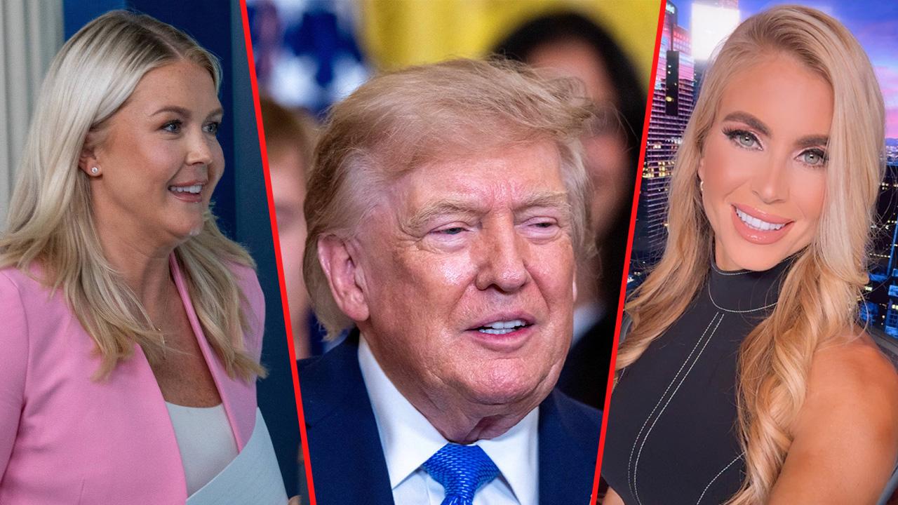 Photo of Karoline Leavitt, Donald Trump, Katie Zacharia