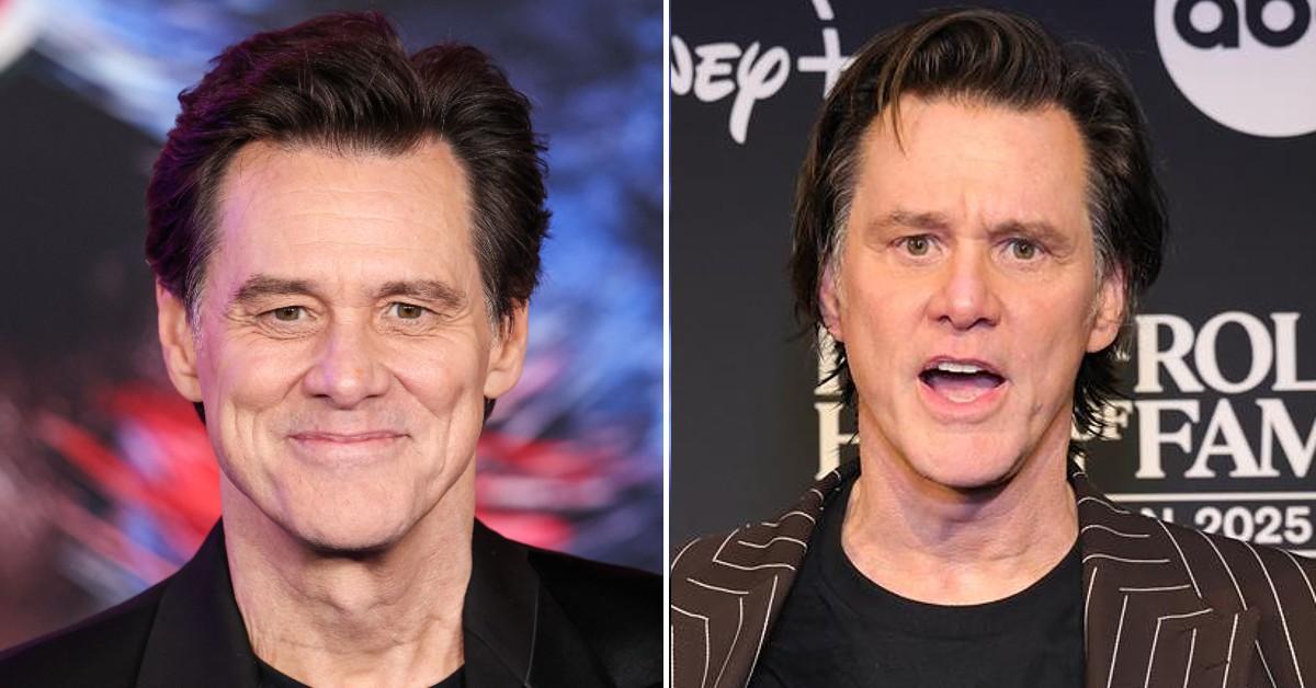before and after photo of Jim Carrey