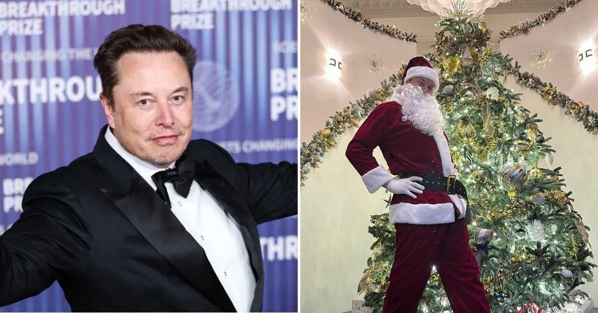 Photo of Elon Musk and Santa