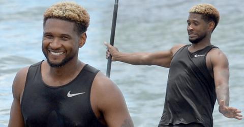 //usher spandex crotch paddle boarding hawaii PP