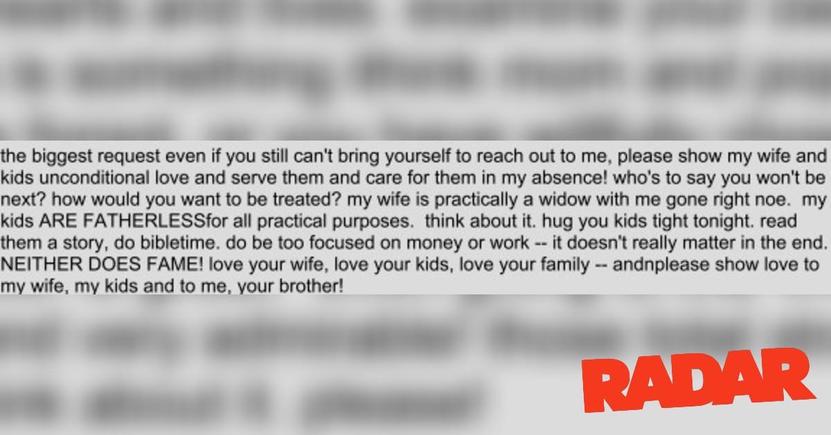Josh Duggar implied he'd been 'falsely accused' in the email.