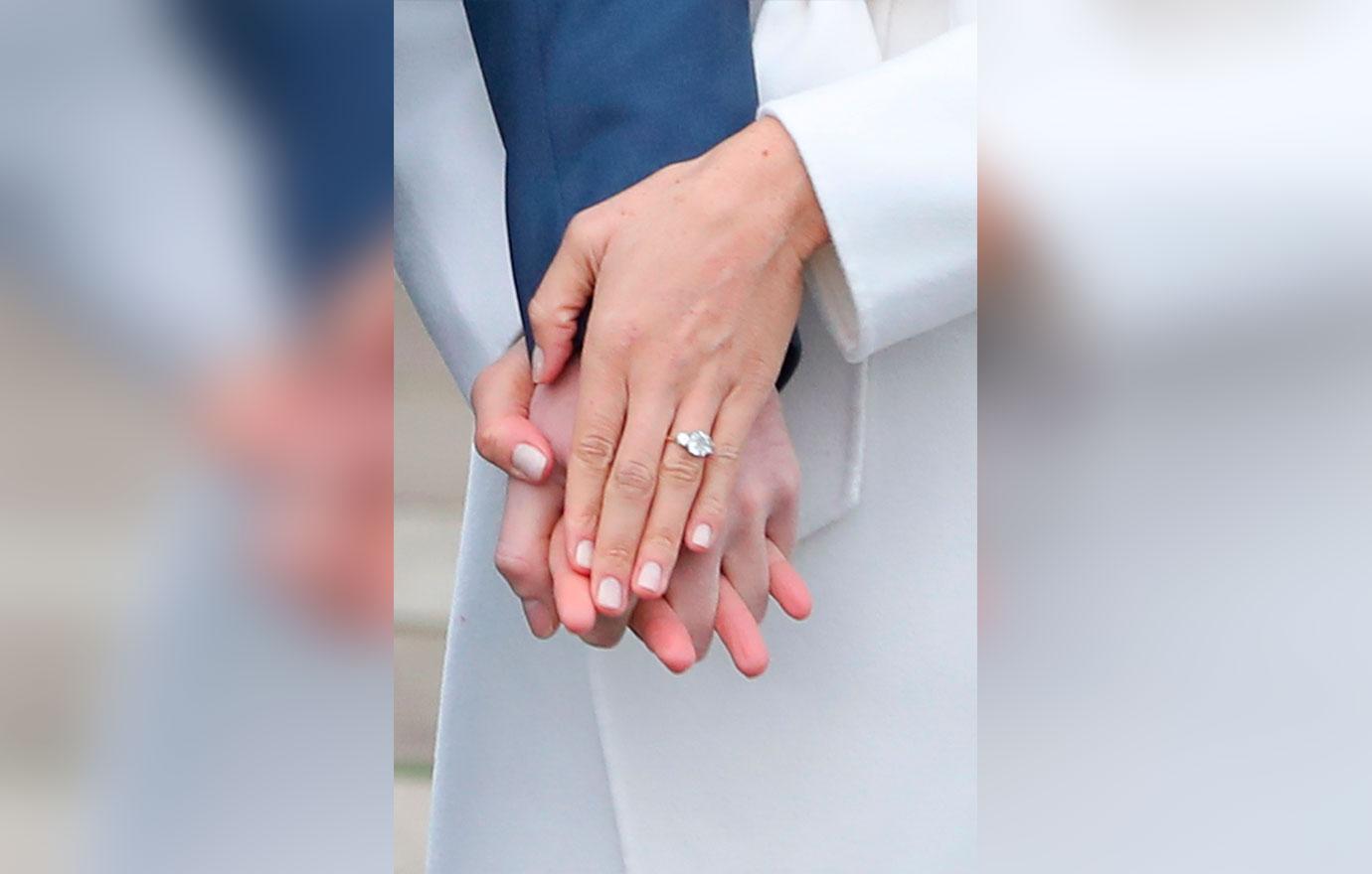 meghan markle prince harry engagement ring photos