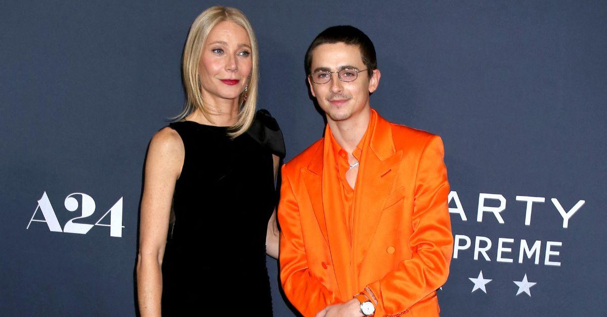 Timothee Chalamet co-stars with Paltrow in 'Marty Supreme,' which premiered in Los Angeles.