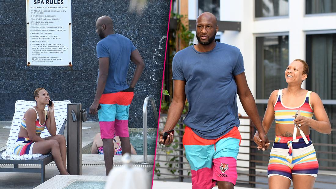 Lamar Odom And Fiance Sabrina Parr Hit The Pool After Their Shocking Engagement