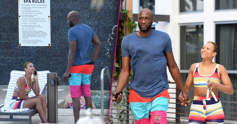 Lamar Odom And Fiance Sabrina Parr Hit The Pool After Their Shocking Engagement