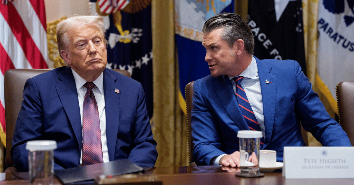Photo of Donald Trump and Pete Hegseth