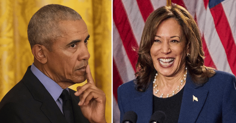 Composite photo of Barack Obama and Vice President Kamala Harris.