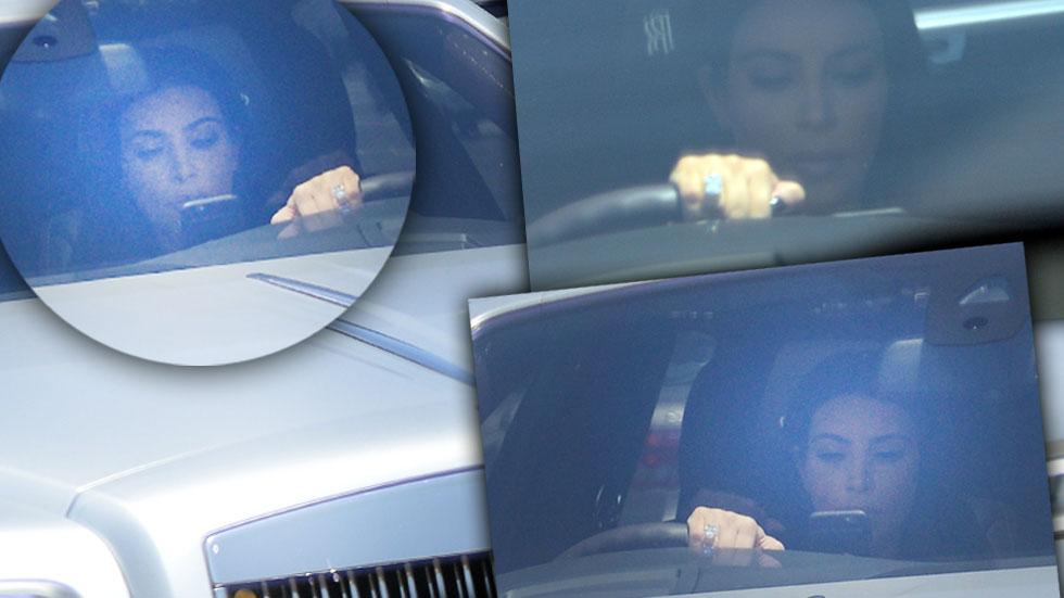 //kim kardashian texts driving reality star southern california freeway