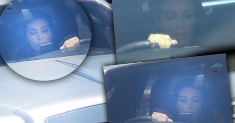 //kim kardashian texts driving reality star southern california freeway