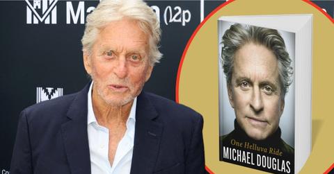 Photo of Michael Douglas and his book 'One Helluva Ride'