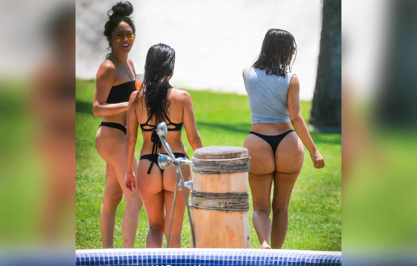 //kim kardashian butt bikini lace