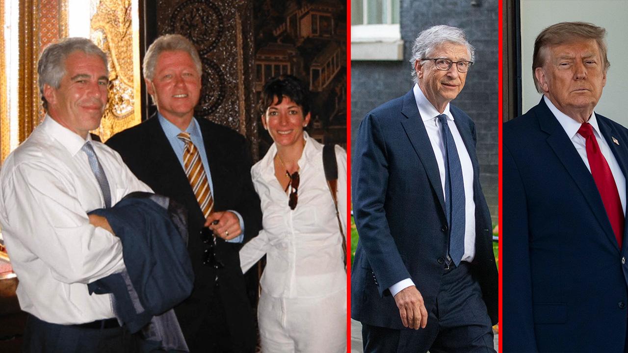 Photo of Jeffrey Epstein, Bill Clinton, Ghislaine Maxwell, Bill Gates, Donald Trump