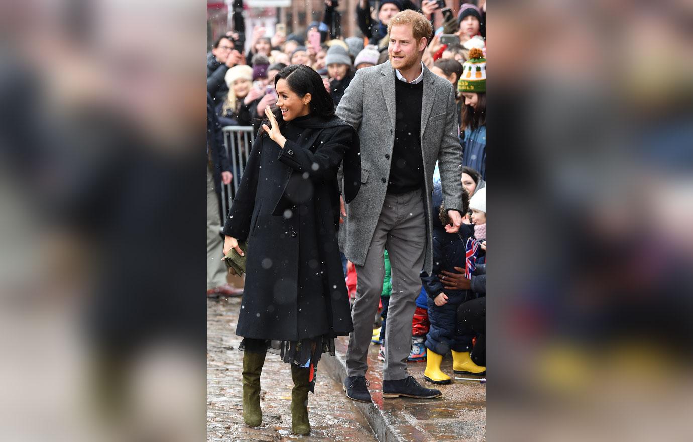 Meghan Markle Prince Harry Bristol Snow PDA