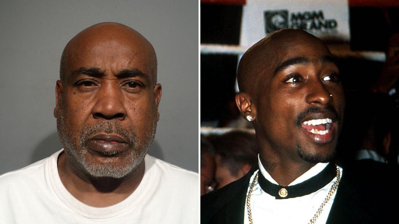 split image of Duane "Keffe D" Davis and Tupac Shakur