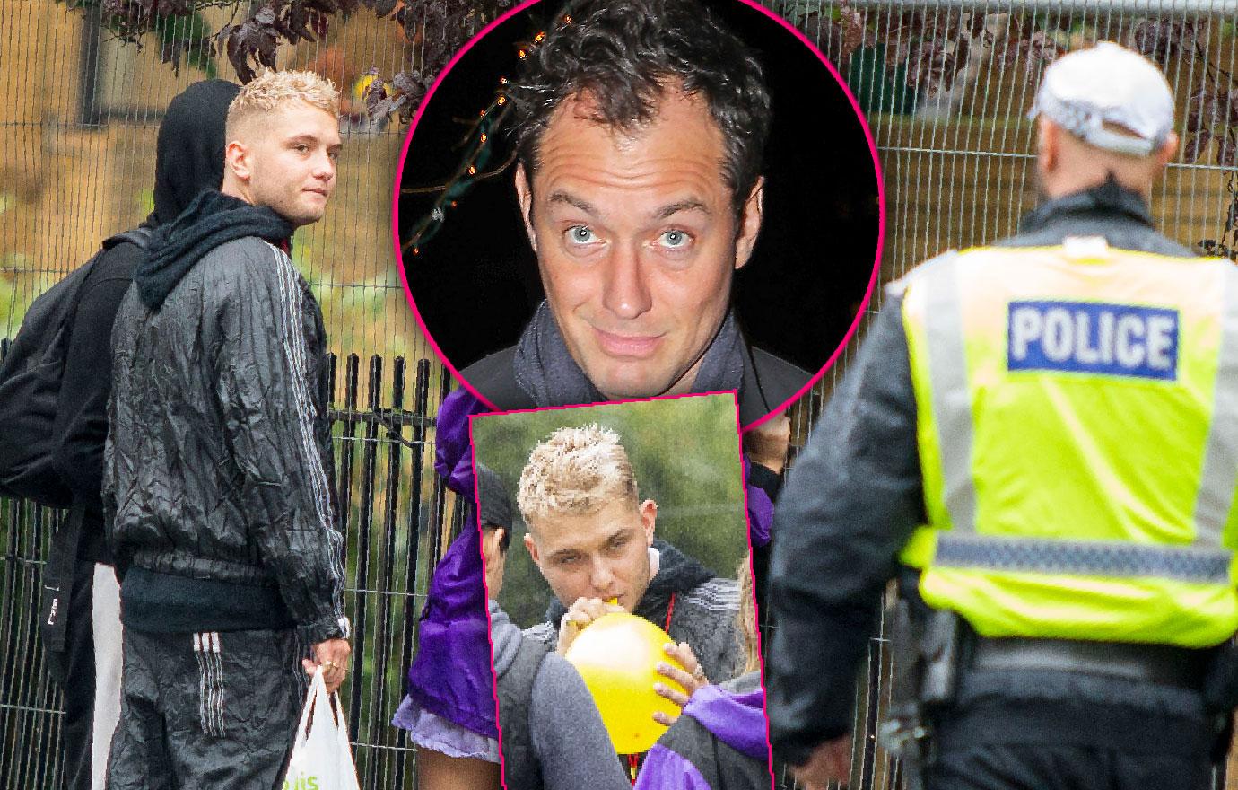 Jude Law's Son Rafferty Inhales Balloon At Carnival