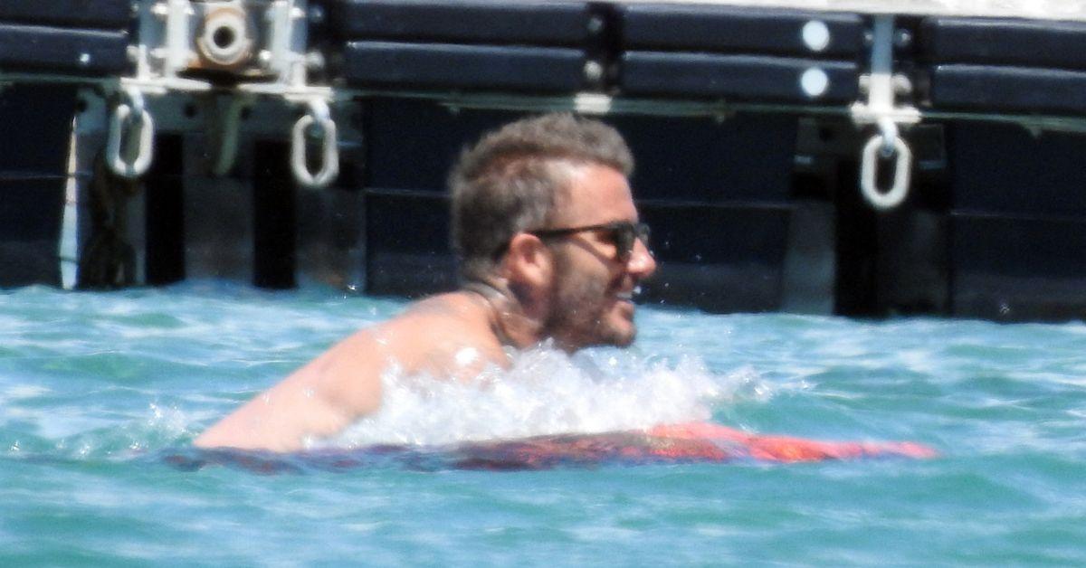 david beckham has taken up skinny dipping at lake