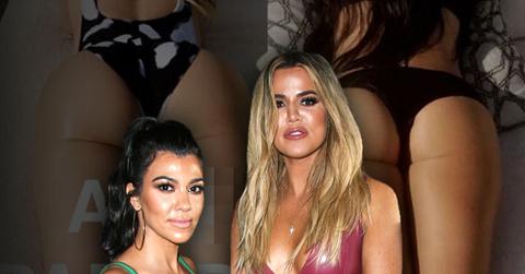 khloe kourtney kardashian naked butt bikini